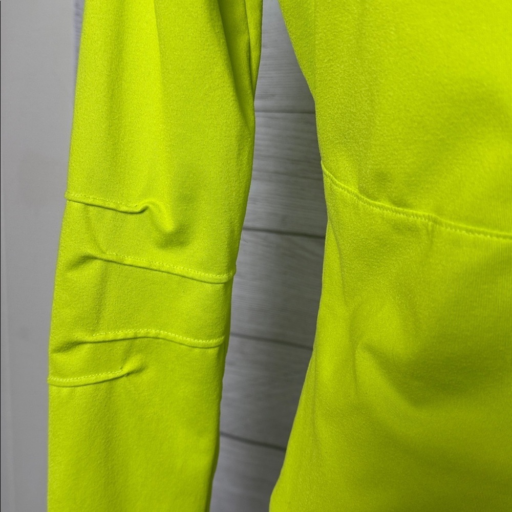 Athleta Safety Yellow Quarter-Zip Pullover Size Small - Picture 8 of 9